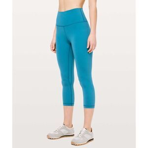 NEW Lululemon Align Crop 21" Capri Blue Size 6 NWT High-Rise Nulu LW6ASBS
